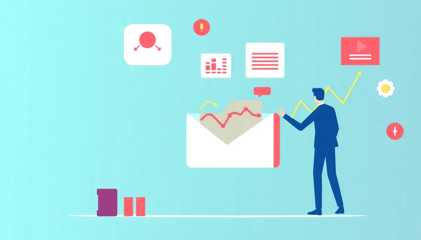 A/B Testing Email – Ilustración Artística Profesional