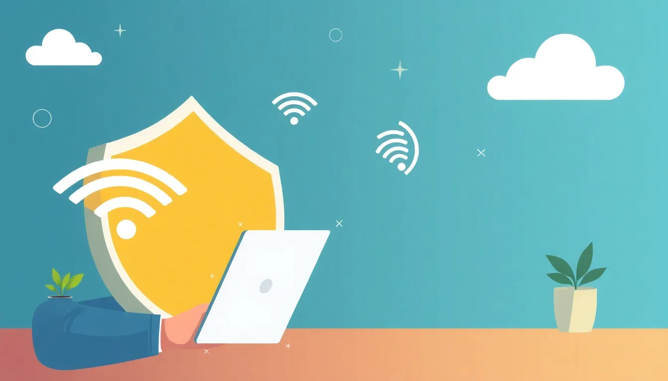 WiFi Seguro – Ilustración Artística Profesional