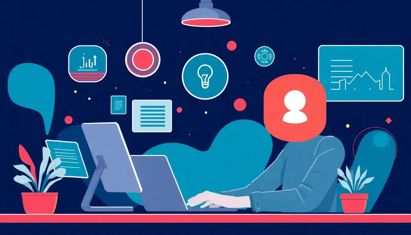 Asistente Virtual Trabajo – Ilustración Artística Profesional