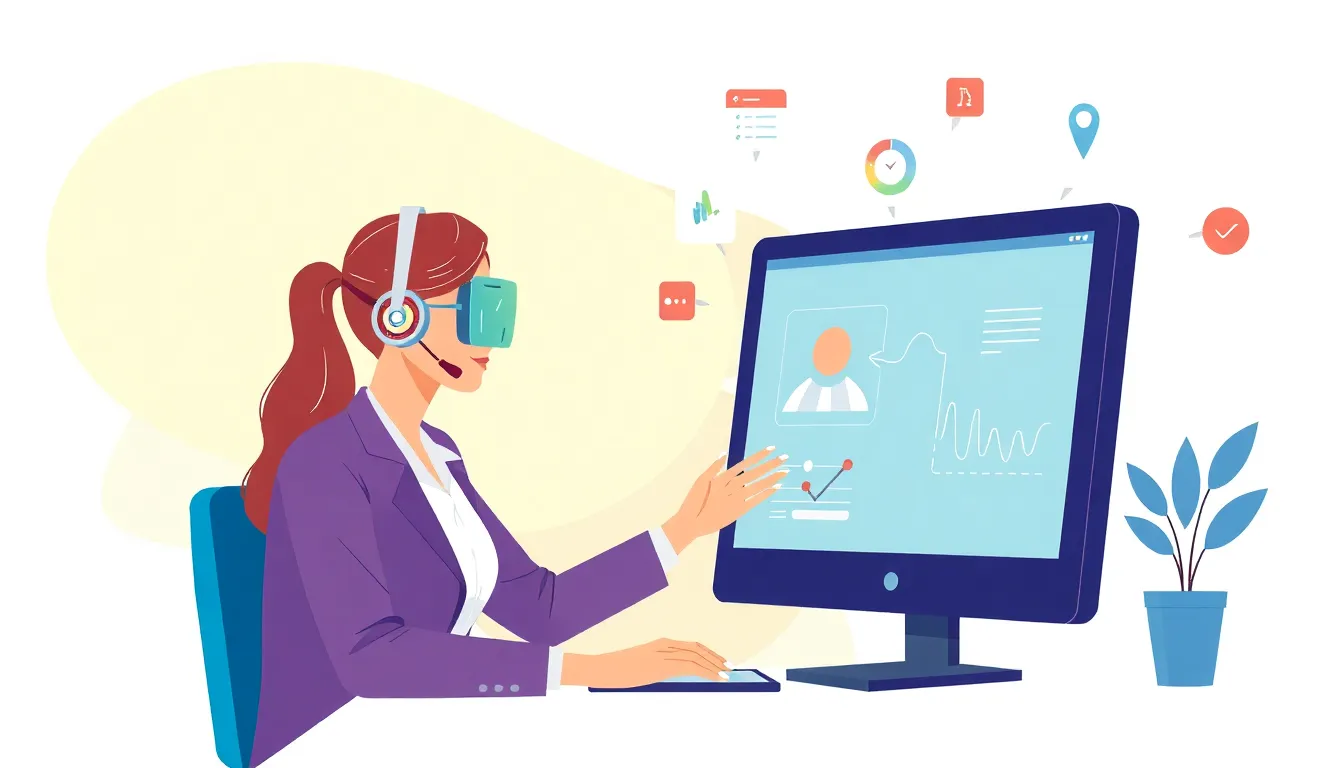 Como Ser Asistente Virtual: Análisis Completo para Dominar la Era de la IA 2 Asistente Virtual – Ilustración Artística Profesional