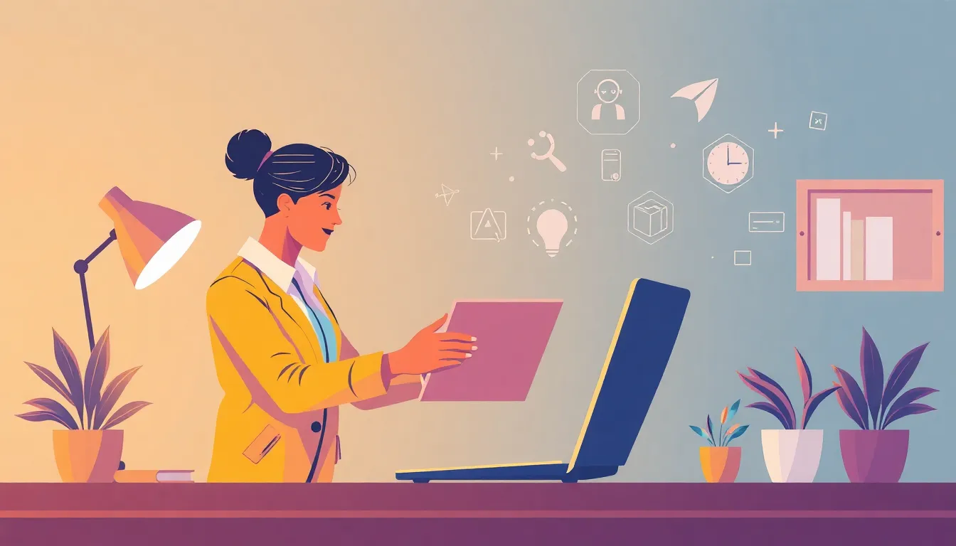 Asistente Virtual Sin Experiencia — Ilustración Artística Profesional