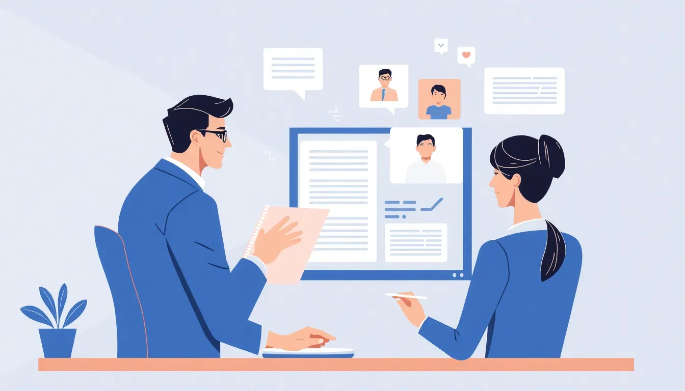 Asistente Virtual Opiniones – Ilustración Artística Profesional