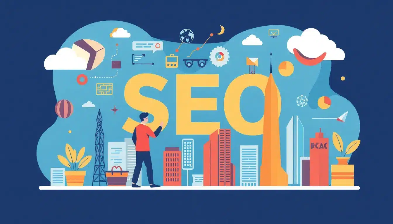 Agencia SEO Barcelona: Tu Éxito Inteligente con Optimización Avanzada por IA 1 Agencia SEO Barcelona – Ilustración Artística Profesional