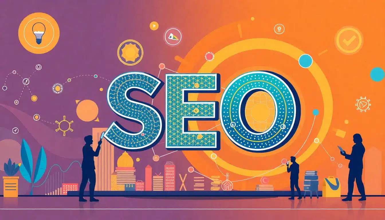 Agencia SEO en Barcelona: La Revolución de la Inteligencia Artificial para un Posicionamiento Dominante 1 Agencia SEO Barcelona – IA – Ilustración Artística Profesional