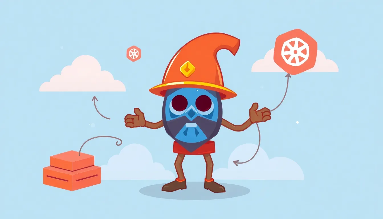 Helm Kubernetes – Ilustración Artística Profesional