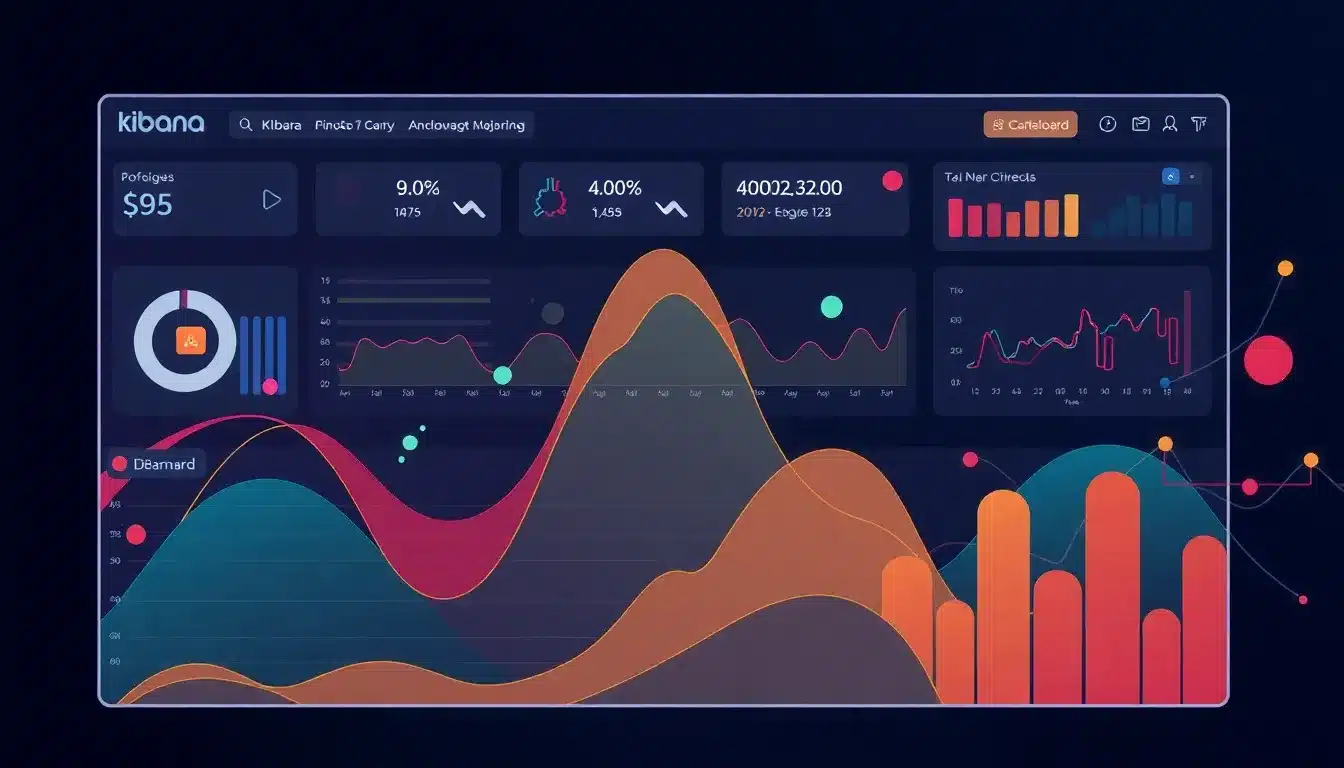 Kibana: Dominio Profesional del Análisis de Datos con IA y Automatización 1 Kibana – Ilustración Artística Profesional de Análisis de Datos