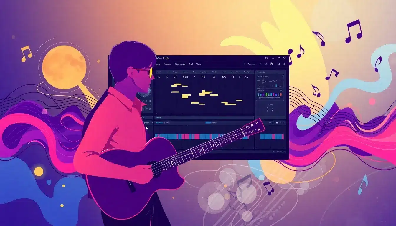 FL Studio: Revelando los Secretos Profesionales del DAW Líder en 2025 1 FL Studio – Ilustración Artística Profesional de Producción Musical