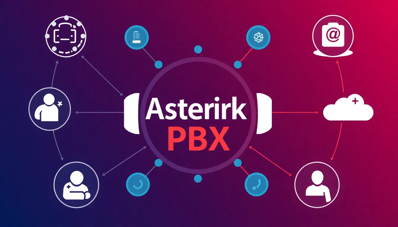 Asterisk PBX Definitivo: La Revolución de las Comunicaciones Unificadas 1 Asterisk PBX – Ilustración Artística Profesional
