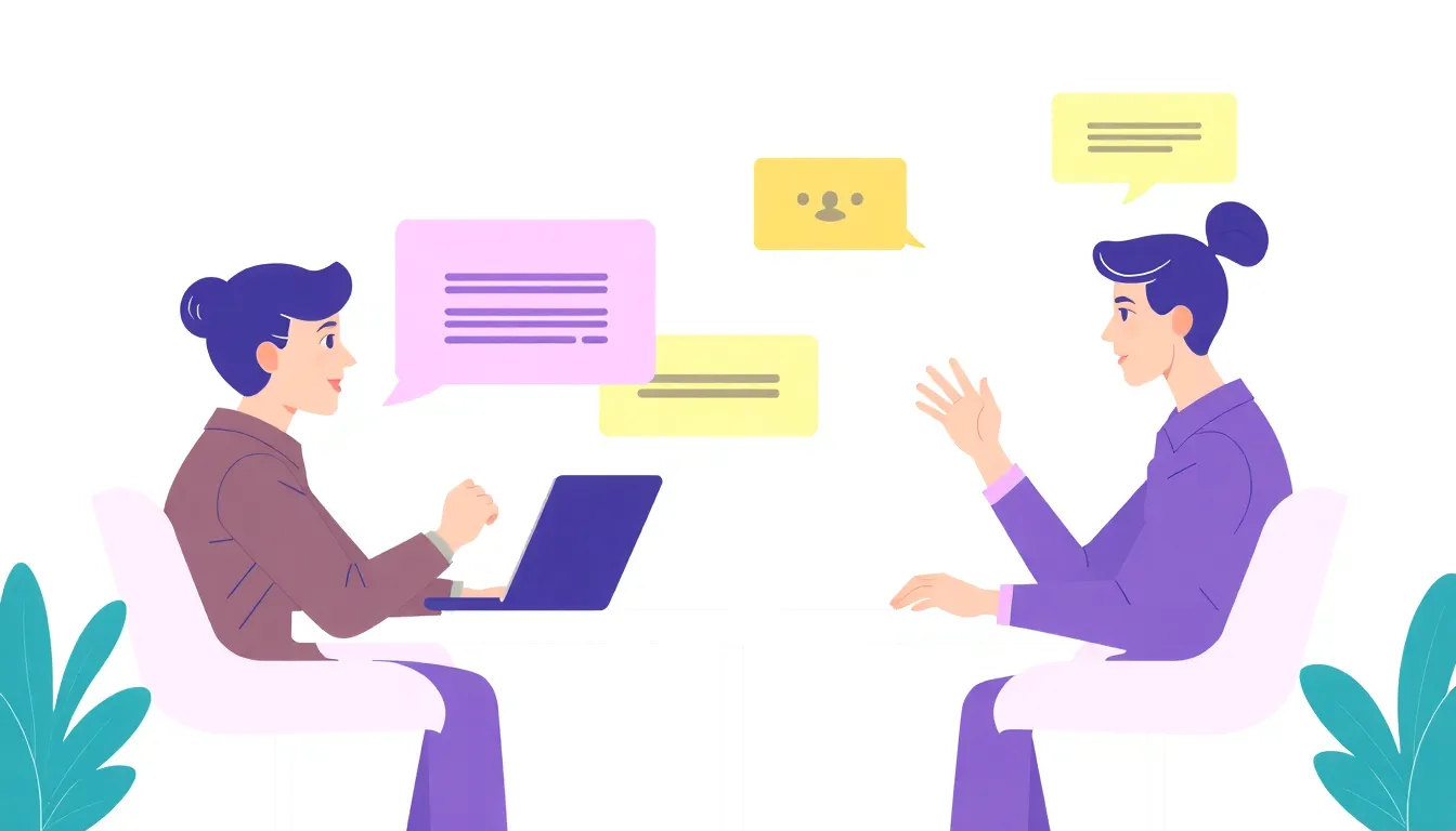 Conversational UI – Ilustración Artística Profesional
