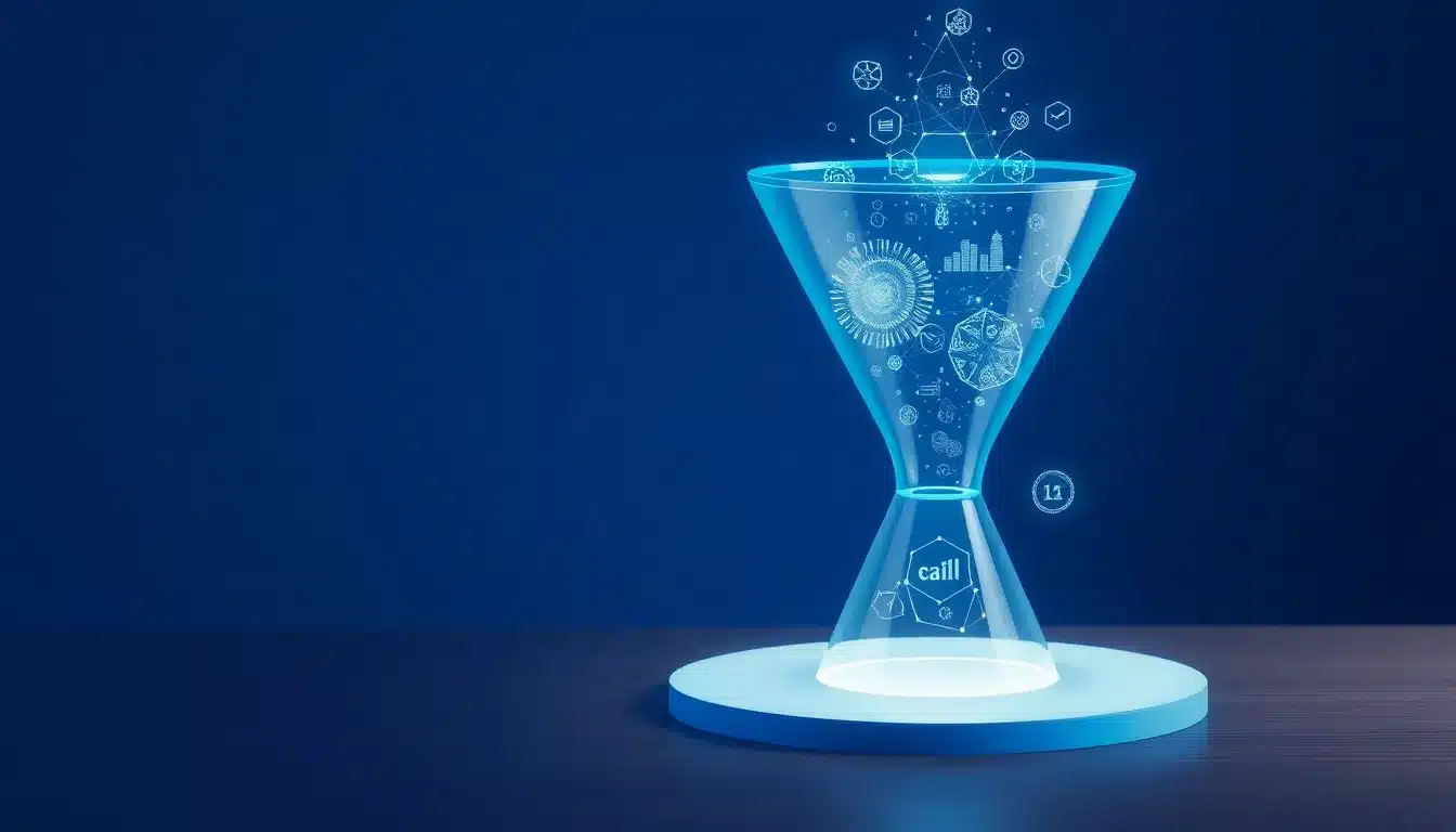 Funnel de Ventas Inteligente: Cómo la IA Transforma y Potencia tus Resultados en 2025 1 Funnel de Ventas Inteligente – Diagrama de IA