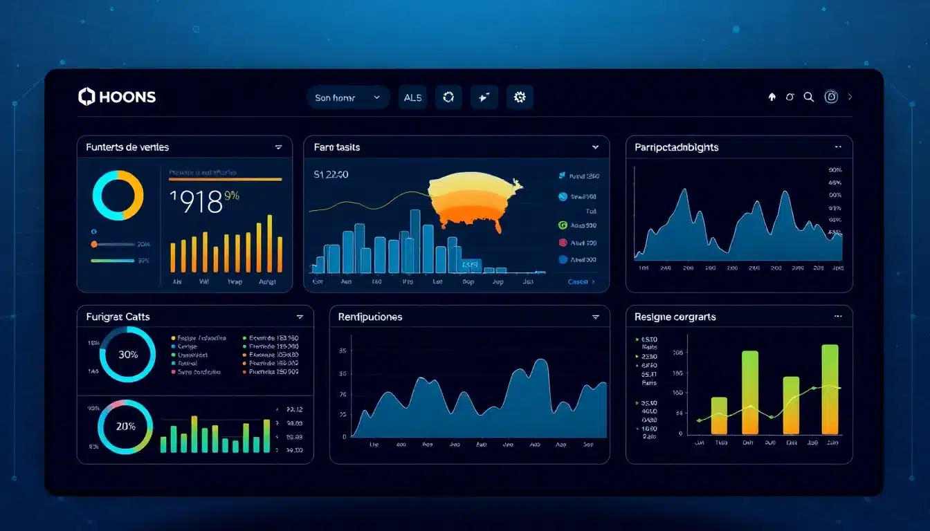 Funnel de Ventas Inteligente: Cómo la IA Transforma y Potencia tus Resultados en 2025 2 Funnel de Ventas – Dashboard Tecnológico con IA