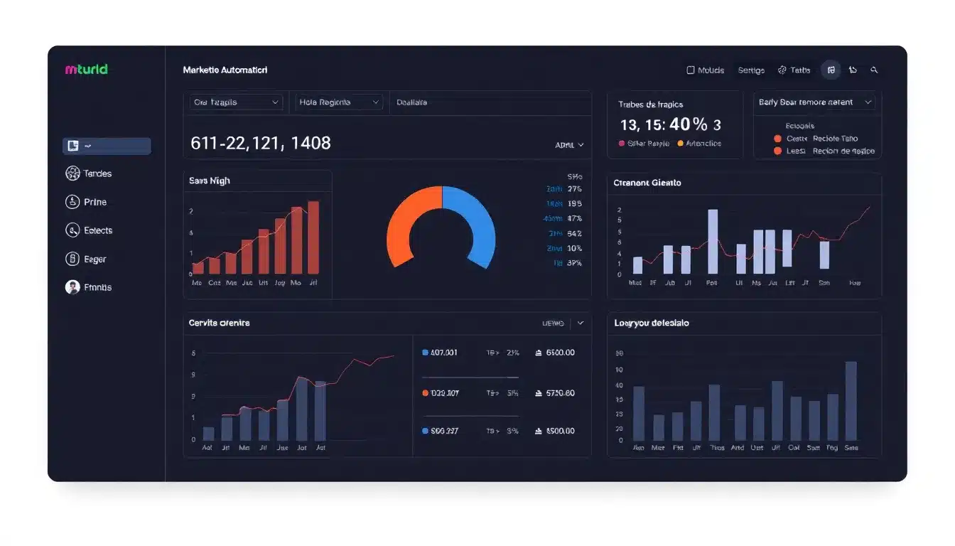 Marketing Automation Inteligente: Desbloqueando el Poder de la IA en tus Campañas 2 Marketing Automation – Dashboard Tecnológico