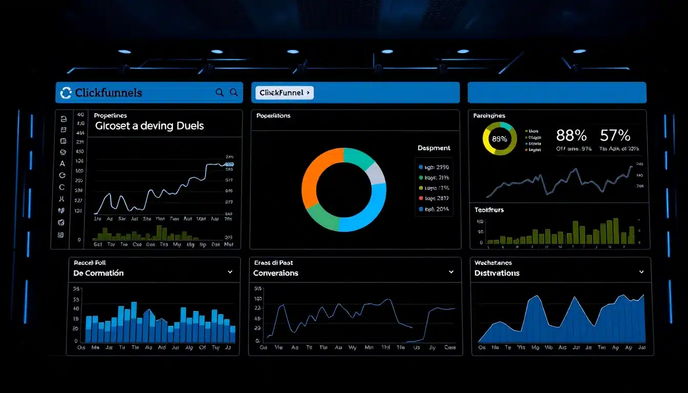 ClickFunnels: El Análisis Completo de la Plataforma Esencial para tu Negocio Online en 2025 2 ClickFunnels – Dashboard de Conversión