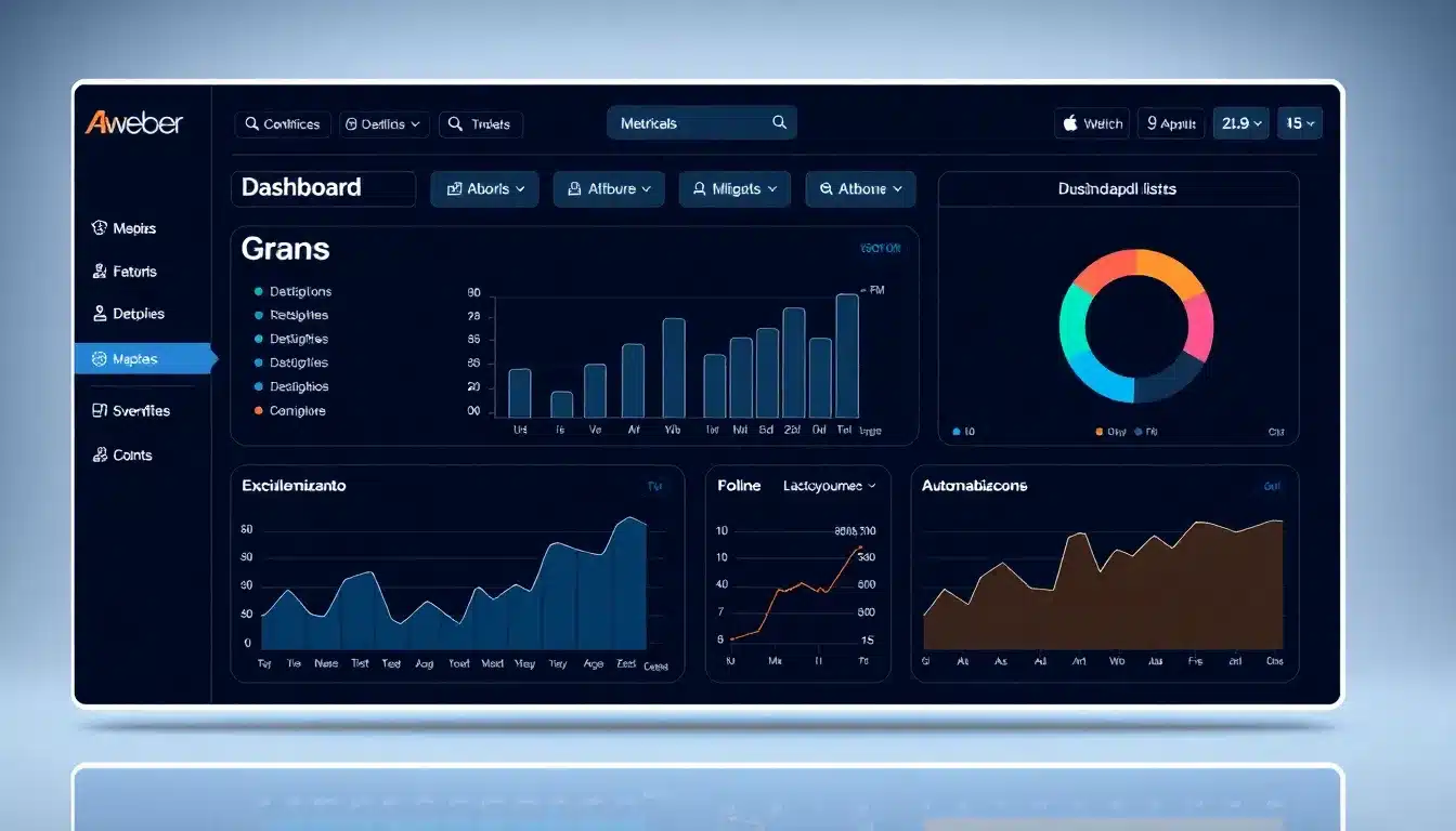 Aweber: El Análisis Innovador para Dominar la Automatización Inteligente en 2025 2 Aweber – Dashboard Tecnológico y Métricas