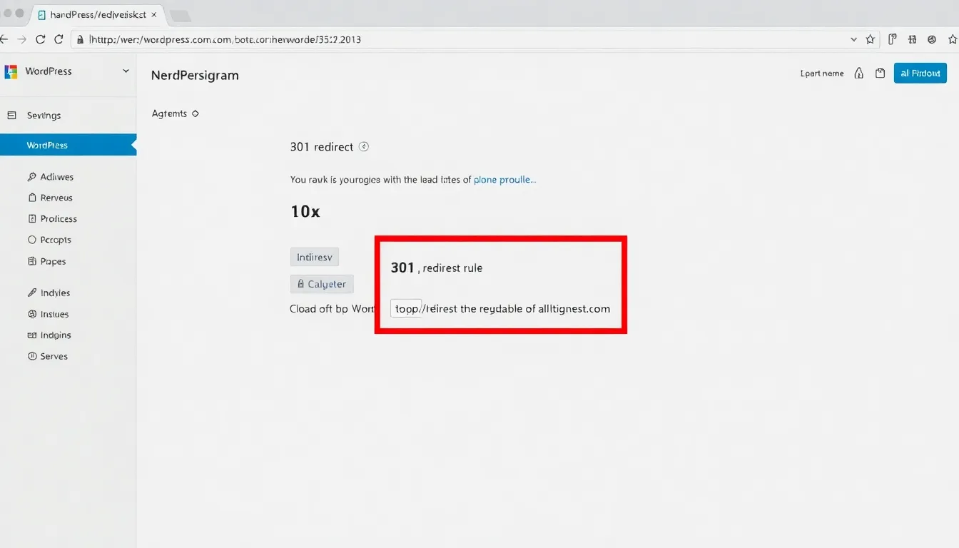 Redirección 301: El Manual Definitivo para un SEO Imparable en 2025 2 Implementar Redirección 301 – Panel Técnico