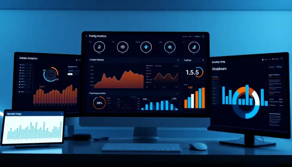 Adobe Analytics: Desbloquea el Poder Analítico para Decisiones Estratégicas 10 Adobe Analytics - Dashboard Tecnológico Avanzado