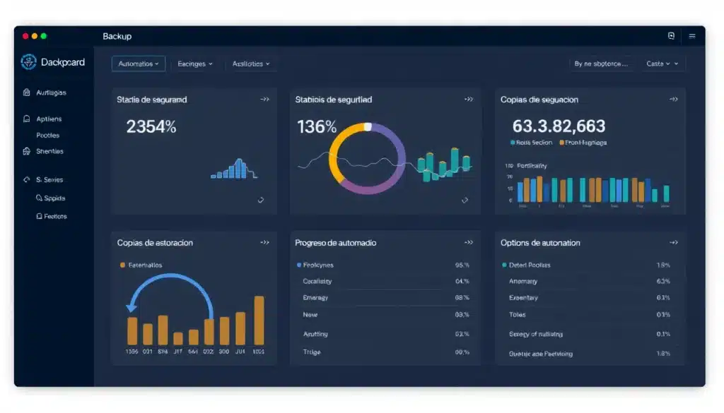 Backup Hosting Inteligente: Tu Estrategia Definitiva para la Seguridad Web 1 Gestión de Backup Hosting - Dashboard Automatizado