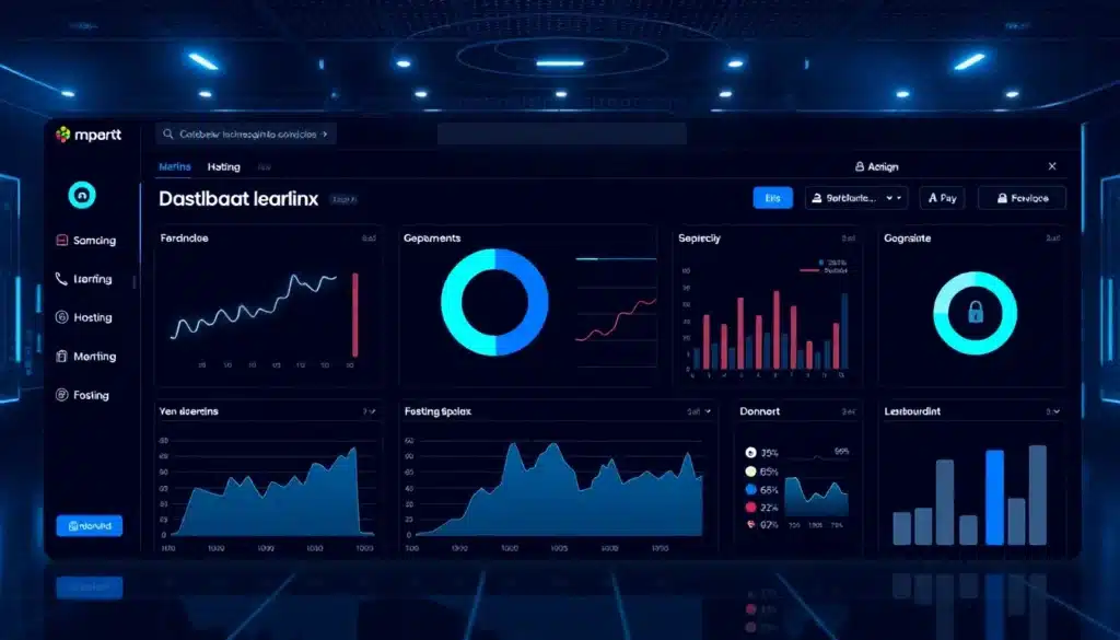 Migración de Hosting: La Estrategia Inteligente para un Cambio Sin Esfuerzo 28 Hosting Migration - Dashboard Tecnológico Avanzado