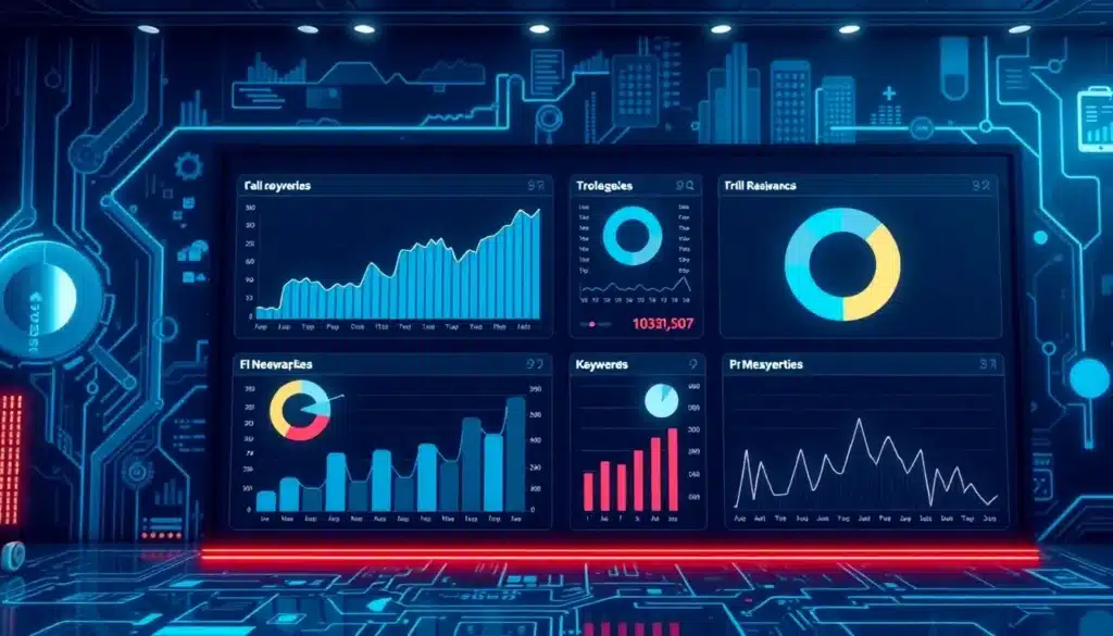 Contenidos SEO Inteligentes: Dominando la Visibilidad Orgánica con Estrategias Avanzadas 10 Contenidos SEO e IA - Dashboard Tecnológico