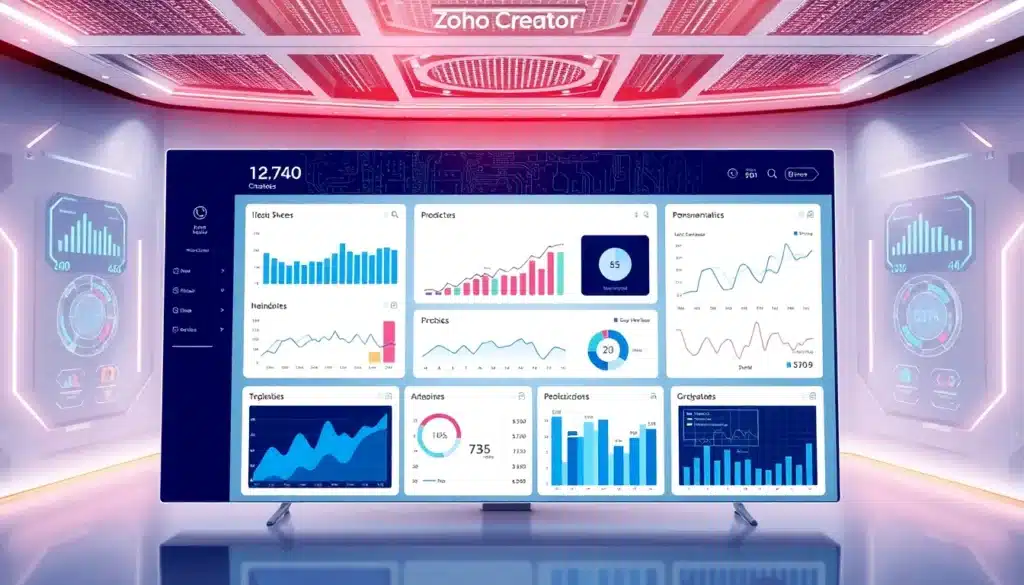Zoho Creator: El Análisis Estratégico para la Transformación Digital con Low-Code en 2025 19 Zoho Creator - Dashboard Tecnológico IA