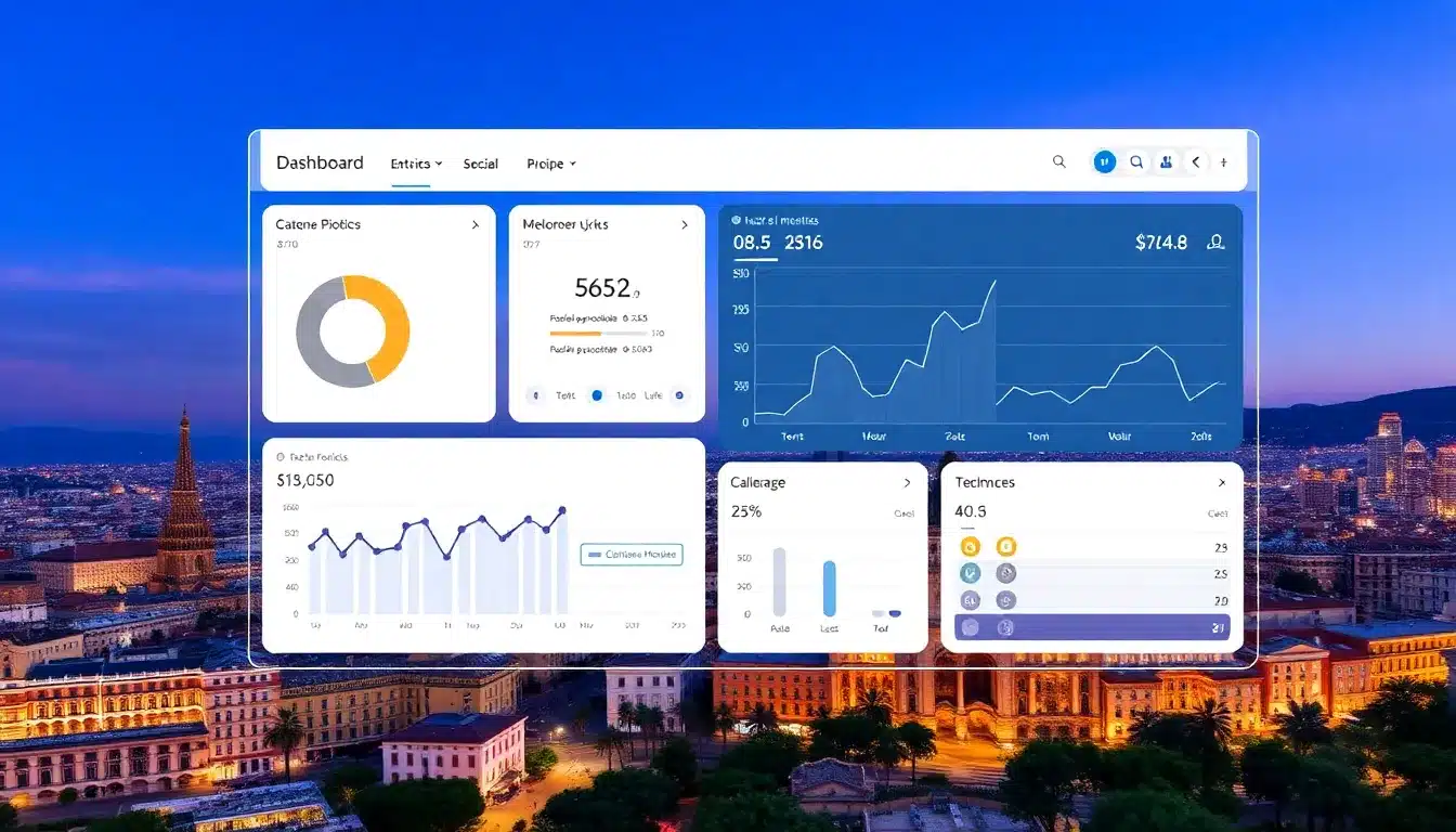 Diseño Web Barcelona Dominante: La Fusión Estratégica de IA y Resultados Reales 2 Diseño Web Barcelona – Dashboard Tecnológico IA